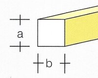 Vierkant messing 3X3mm