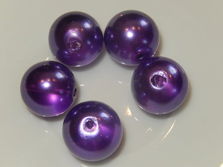 P6524 Glasparel violet rond 16 mm doorzichtig