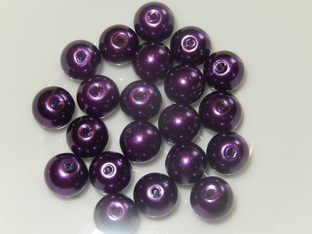 P6523 Glasparel diepviolet rond 6 mm