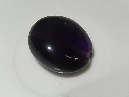 B6101 Glaskraal purper ovaal nugget 26x22x15 mm