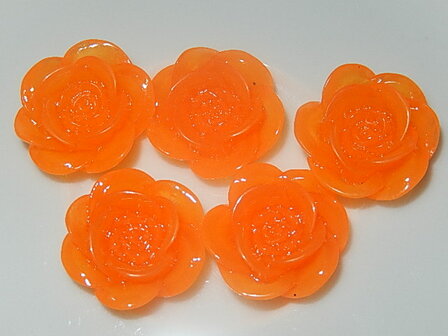 CBK801B18J Jelly resin bloem 5 st oranje 18 mm