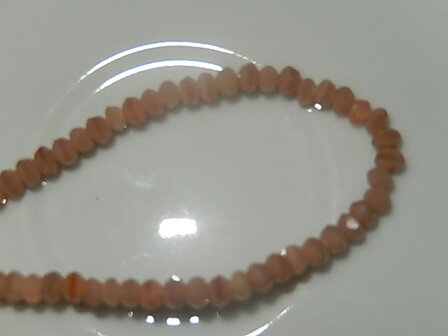 G007 Glaskralen facetgeslepen rondell 70 st Unica Amber 2x3 mm