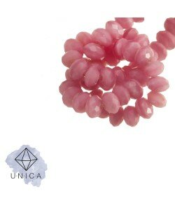 G004 Glaskralen facetgeslepen rondell 70 st Unica Rosa 2x3 mm